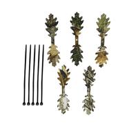 Camouflage Leaf Strips for Helmet,5-Piece Helmet Leaf Strips for Outdoor Hunting - Natural Concealment Gear for Adventure Players Desert Wilderness Jungle Challenges Hunting Trips Training