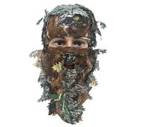 Camouflage Leafy Hat - Camping Concealment Headgear, Full Face Cover, Lightweight Breathable Material | Protective Outdoor Gear Accessory For Photographers Players Airsoft Nature Observers Hiking