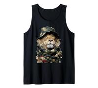 Camouflage Lion Camo Animal Hunter Wildlife Hunting Graphic Tank Top
