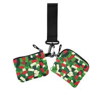 Camouflage Mah-jong Style Women's Card Cases Change Holder Cute Fashion Card Organizer Purse with Keychain for Ladies 2 Packs, camouflage mah-jong style, One Size, Casual