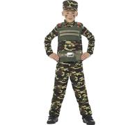Childrens Size Army Military Boy Costume Small (4-6 years)