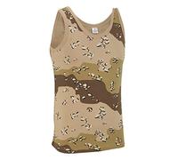 Camouflage Military Vest Top - USA Tri-Colour Desert Camouflage (L)