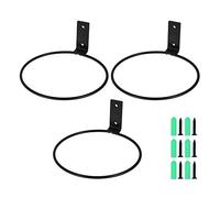 camouflage net 3pcs Flower Pot Holder Wall Mounted Plants Holder Ring Iron Flower Planter Hangers Racks for Indoor Balcony Home Garden Yard (6 inches)