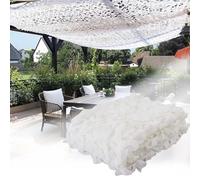 Camouflage Net 5x6m 5x9m 6x8m 7x9m 8x8m 9x10m Camo Netting Bulk Roll Lightweight Army Camo Net for Garden Hunting Party Decoration Game Birthday Kids, White(4.5X6m)