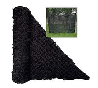Camouflage Net Black 4x6m, Reinforced Camo Netting, Durable Sunshade Net, Military Camouflage Protective Netting, for Outdoor Hunting, Pergola Sunscreen, Garden Decoration,1.5x6m(4.9*19.7ft)