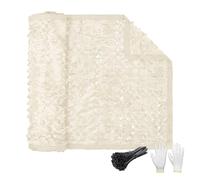 Camouflage Net Camo Netting Blinds Dual Mesh, Army Military Beige Camo Net for Decor Courtyard Sunshade Camp Photo Farm Camping And Building Shelters(W6.5xH9m)
