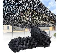 Camouflage Net Camouflage Netting Camo Net Hunting Shooting Netting Sun Protection Nets Party Decoration Privacy Screen Car Tarpaulin Woodland Military Army Garden Shade(Black,1.5x10M)