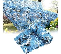 Camouflage Net Camouflage Netting Camo Net Hunting Shooting Netting Sun Protection Nets Party Decoration Privacy Screen Car Tarpaulin Woodland Military Army Garden Shade(Blue,6x8M)