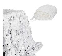 Camouflage Net Sunscreen, Hunting Military Camo Netting,1.5x2m 2x3.0m 2.5x4.0m 3x5m 3x6m 3.5x8m 4x5m 4.5x6m 6x6m Camo Ne for Garden Decoration Sun Shade, White(5.5X10m)