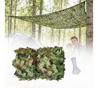 Camouflage Net Sunshade Camo Netting with Mesh Backing, 2x4m 4x8m 7x12m Mesh Camo Tarp for Hunting Blind, Car Cover, Military Party Decorations, Camping, Shooting, Photography(Green,2m x 3.0m)