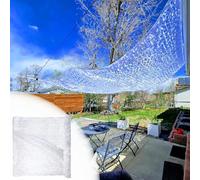 Camouflage Net White 26.2 ft x 49.2 ft/315.0 in x 590.6 in/8x15 m, Camo Netting Blinds Dual Mesh for Decor Courtyard Sunshade Camp Photo FarmShelter Party Exhibit Backdrop Paintball