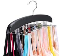 camouflage net Wooden Clothes Hangers Camisole Bra Hanger Space Saving Hangers with 24 Hooks, 360° Swivel Hook for Camisole, Scarves, Belts, Bathing Suits, Strappy, Ties, Dress(Black)