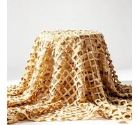 Camouflage Netting, 210D Oxford Cloth Lightweight Camo Net, Waterproof Sunscreen Shade Mesh Net for Shooting, Camping, Military Hunting, Jungle Party Decoration, Car Cover(Sand color,7x15m)