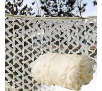 Camouflage Netting Beige 1x9m 2.5x6m 3x19m 5x12m 7x11m Camo Netting, Outdoor Camo Net, Sunshade Camouflage Net, Military Hunting Mesh Nets for Camping Hide Army Decoration(8x8m)