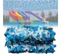 Camouflage Netting Blue, Heavy Duty Reinforced Camo Net, Sunscreen Mesh For Outdoor Camping Hunting Blind, Garden Shade Car Cover, Party Exhibit Backdrop(W8xH13.0m)