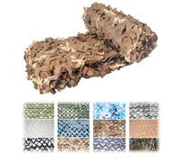 Camouflage Netting for Kids Den Garden Shade Camouflage Net Outdoor Camping Decoration Military Hunting Shooting Hide Jungle Camo Net Privacy Screen Car Tarpaulin Cover(Desert camouflage,2x7.5M)