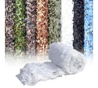 Camouflage Netting For Kids' Den Outdoor Camping Camouflage Net - Military Jungle Camo Net Garden Shade Privacy Screen Hunting Shooting Blind Party Decoration Car Cover(White,3x15M)