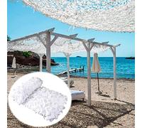 Camouflage Netting for Pergola,Shade Net,White Reinforced Camo Netting,Military Net,Camping,Hunting,Theme Party Decorative Camouflage Net,Garden Sunscreen Net,Car Cover,White-3x4m(9.8*13.1ft)