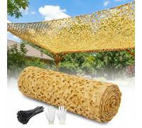 Camouflage Netting Large Hunting Camo Net, Double Layer Camo Netting Hunting Hide Army for Military, Shooting & Outdoor Camping, Sunshade for Garden Fences(W7xH7m)
