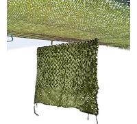 Camouflage Netting，，Large Woodland Camo Netting - Multipurpose Camouflage Net for Hunting, Shooting, Decoration & Theme Parties - Durable Oxford Fabric with Mesh Backing - Army Green Shade N