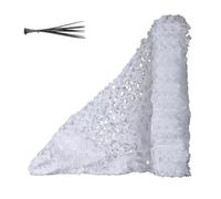Camouflage Netting, Reinforced Camo Net with Nylon Mesh Hide for Garden Screening Sunshade, Double Layer Army Netting for Hunting Shooting Camping, White Green Digital(White,3X10M)
