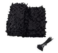 Camouflage Netting Reinforced Camo Netting Black, Camo Net Lightweight 2x3.0m 2x8m 2.5x9m 3x4.0m 3x9m 3.5x6m 3.5x8m 4x4.0m Shade Decoration Net For Hunting, Military Sunshade Shooting(3x3.0m)