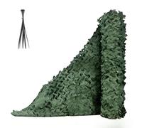 Camouflage Netting, Reinforced Double Layer Camo Net for Garden Screening, Sunshade, Privacy Netting, Hunting Hide, Shooting, Army Party Decorations White Green Digital(Green,2x12m)