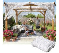 Camouflage Netting Sunshade Mesh Camo Netting Awning for Hunting Military Decoration Shooting Camping Garden Privacy Fences Outdoor Sunscreen Net Cover(White,4x8(m))