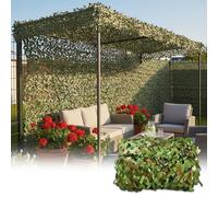 Camouflage Netting Sunshade Mesh Camo Netting Awning for Hunting Military Decoration Shooting Camping Garden Privacy Fences Outdoor Sunscreen Net Cover(Green,1x7(m))