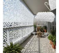 Camouflage Netting White Shade net 3.5x6m 1x5m 2x12m 5x16m 7.5x9m 9x13m Camo Netting Blinds Dual Mesh for Decor Courtyard Sunshade Tarp Camouflage Net Camping Camo Mesh Nets(5x9.5m)