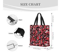 Camouflage Pattern Basic Models Tote Bag With Zipper With Inner Pockets,Laptop Work Tote Bag For Sport,Travel
