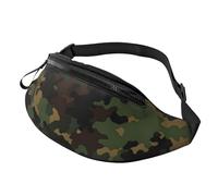Camouflage Pattern Fanny Pack for Men Women, Waterproof Sports Waist Bag Fashion Belt Bag Crossbody Bags Hip Bum Bag with Adjustable Strap Large Sling Bag Purse for Travel Hiking