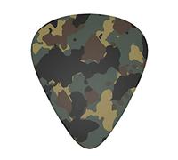 Camouflage Pattern Guitar Plectrums 12 Pieces Set =>> Comfortable In The Hand With Smooth Edges Three Thicknesses To Match