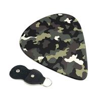 Camouflage Pattern Guitar Plectrums, 6 Guitar Plectrums, Double Sided Printing, For Acoustic Guitar, Bass, Ukulele, Electric Guitar (0.46 Mm 0.71 Mm 0.96 Mm)