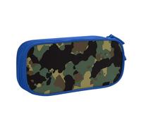 Camouflage Pattern Large Capacity Double Layer Pencil Case,Customizable Full Print Polyester Fabric Organizer-School, Office, Travel Makeup Pouch