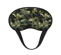 Camouflage Pattern Premium Eye Mask â€“ Soft Satin Sleep Mask with Full-Print Front Design, 100% Polyester Shade Eye Cover for Travel, Meditation, Yoga & Night Rest