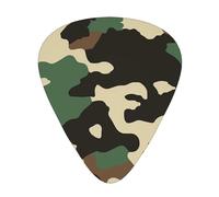 Camouflage Pattern Print Guitar Picks 12-Pack - Assorted Thickness Picks (0.46 mm, 0.71 mm, 0.96 mm) with Storage Box & Assorted Unique Design for Acoustic, Electric, Bass, and Ukulele Players