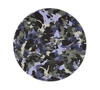 Camouflage Pattern Printed Gaming Mouse Pad 2 PCS, Round Non-Slip Rubber Base Laptop Mousepad Desk Mat for Gamer, Office, Home