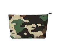 Camouflage Pattern Printed Makeup Bag Corduroy Travel Cosmetic Bags Cosmetic Case Toiletry Bag Organizer for Women Mom Girls