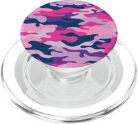 Camouflage Pink Blue Lavender Purple Camo Aesthetic Heart PopSockets PopGrip for MagSafe