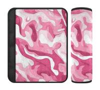 Camouflage Pink White 2 pcs Seatbelt Pads for Adults Release Stress to Your Neck and Shoulders for Airplane funda para cinturón de carro