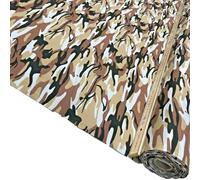 Camouflage Polycotton Fabric Material by 6 Colour Ways by The Metre 114cm Wide (CAMO - Brown Beige) (Half Meter)