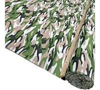 Camouflage Polycotton Fabric Material by 6 Colour Ways by The Metre 114cm Wide (CAMO - Green Beige) (ONE - METRE)