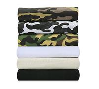 Camouflage Print Design Woven Fabric,Military Theme.Soft Crunchy Feel.Also 100% Cotton Finest Voile Semi Translucent Material.Crafts Projects,Linings,Decoration;Neotrims,Black Grey,FatSqu (50x75cm)