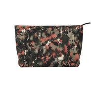 Camouflage Printed Makeup Bag Corduroy Travel Cosmetic Bags Cosmetic Case Toiletry Bag Organizer for Women Mom Girls