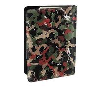 Camouflage Printed Passport Holder - 6.5 x 4.5 Inch RFID Blocking Travel Wallet,Stylish Passport Cover,Lightweight Document Organizer for Cards