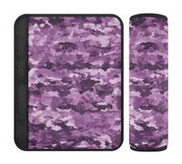 Camouflage Purple 2 Pack seat Belt Covers for Women Stop seat Belt Cutting into Neck for Truck funda para cinturón de carro