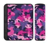 Camouflage Reddish Peach Purple 2 Pack seat Belt Covers for Adults Stop seat Belt Cutting into Neck for Truck forro para cinturon de seguridad