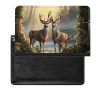 Camouflage Reindeer Passport Wallet Cute Passport Case with Card Slot Travel Passport Holder Cover