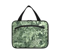 Camouflage Sage Green Hanging Cosmetic Bags for Women with Hook, Designer Expandable Medicine Bags for Traveler Camping maletín para maquillaje L